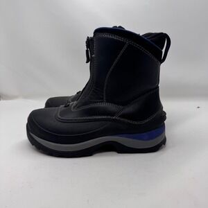Lands' End Waterproof Primaloft Boots in black leather and rubber b6